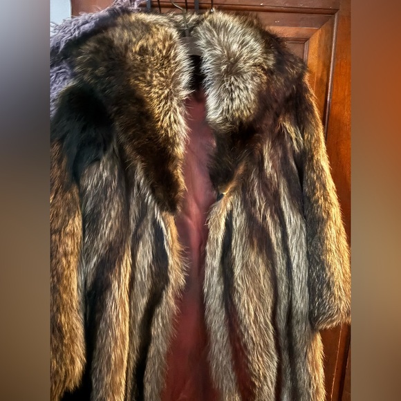Jackets & Blazers - Vintage raccoon fur coat